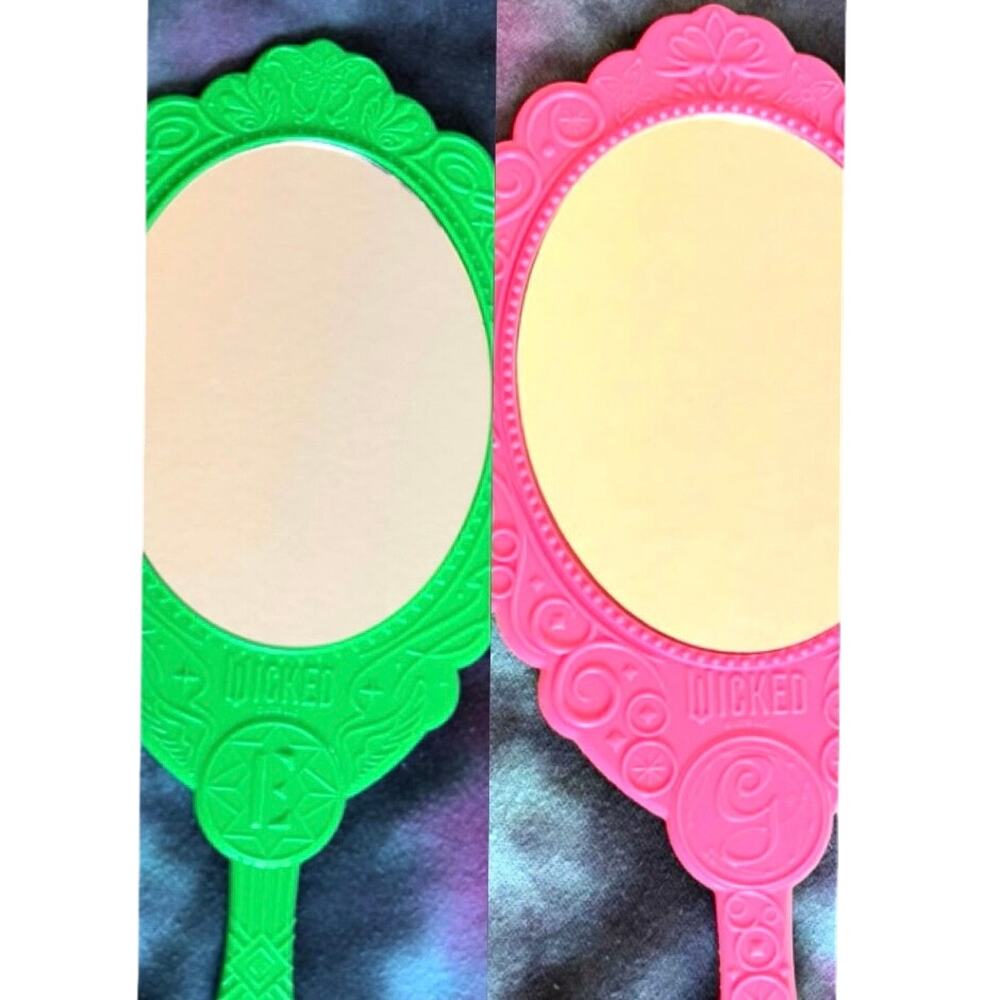 Wicked Pink and Green Double Sided Hand Mirror